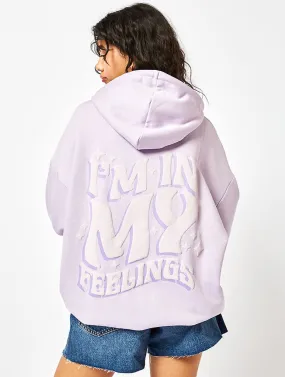 In My Feelings Lilac Oversized Hoodie