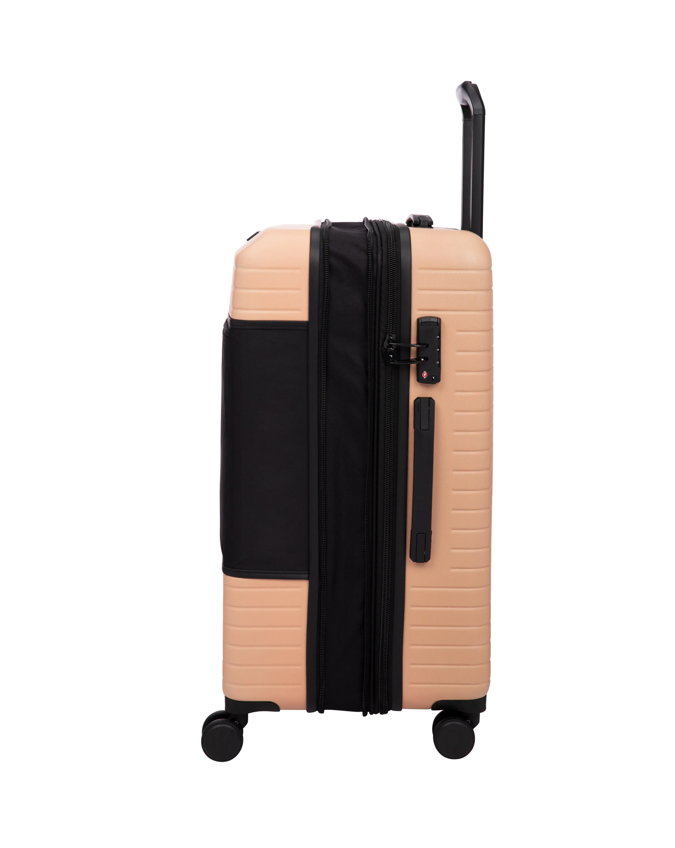 IT Luggage Attuned Toasted Almond 3pc Suitcase Set with Front Panel Pocket | Simply Be