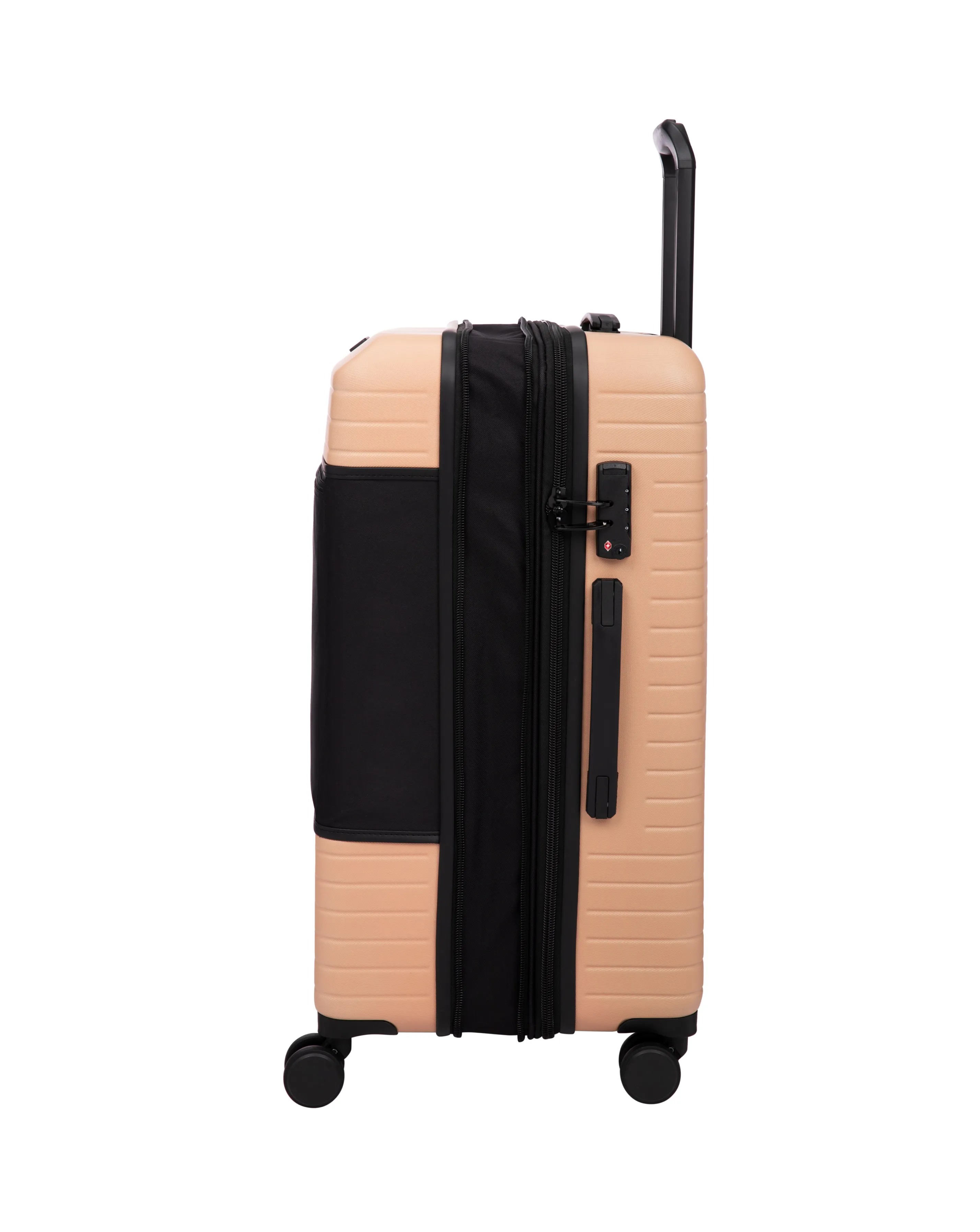 IT Luggage Attuned Toasted Almond Medium Suitcase with Front Panel Pocket | Simply Be