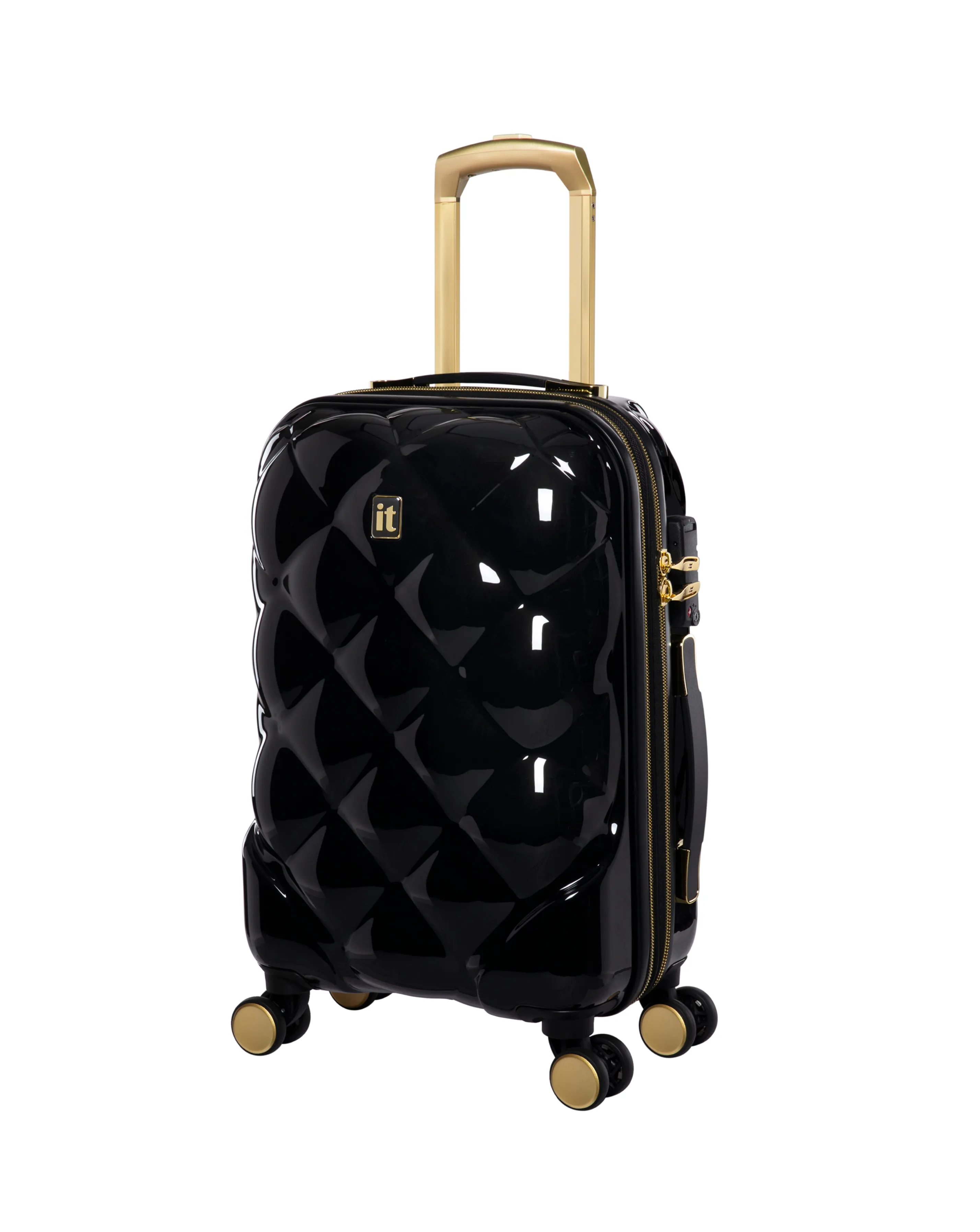 IT Luggage St Tropez Trois Black Cabin Suitcase with TSA Lock | Simply Be