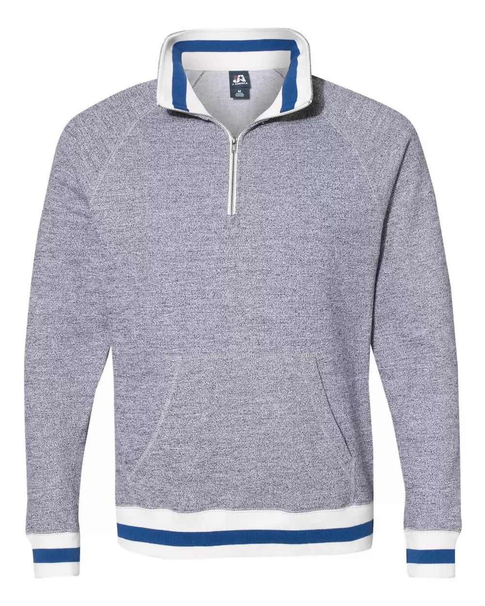 J America 8703 Peppered Fleece 1/4 Zip Pullover SKU: 8703