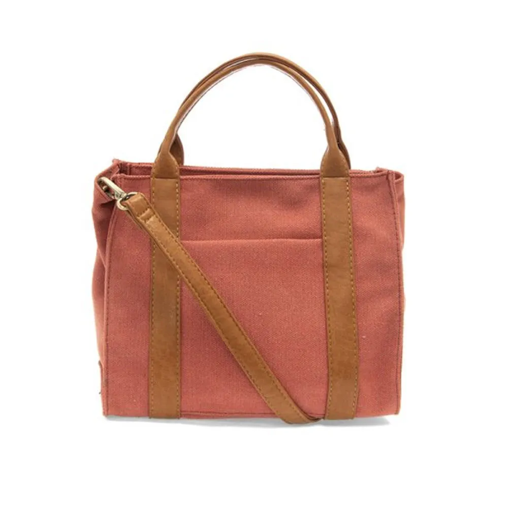 JOY GWEN MEDIUM CANVAS TOTE CORAL