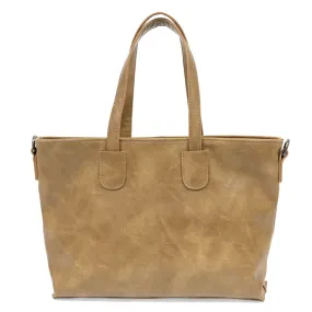 JOY SUSAN MICHELLE ZIP TOP TOTE CAMEL