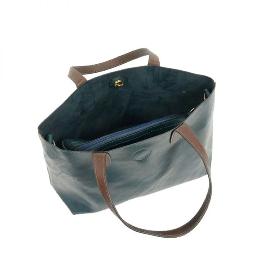 JOY SUSAN NEW MARIAH TOTE BAGE DARK TURQUOISE