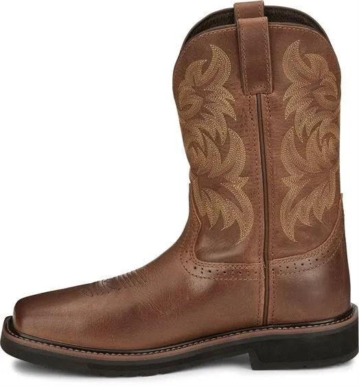 Justin Men’s 11” Handler Work Boot - Square Safety Comp Toe