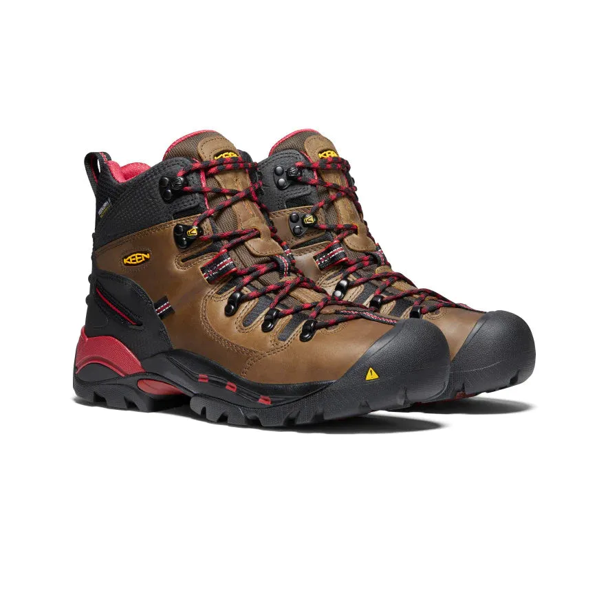 Keen Men's Pittsburgh 6 Waterproof Boot (Steel Toe) 11.5D Bison