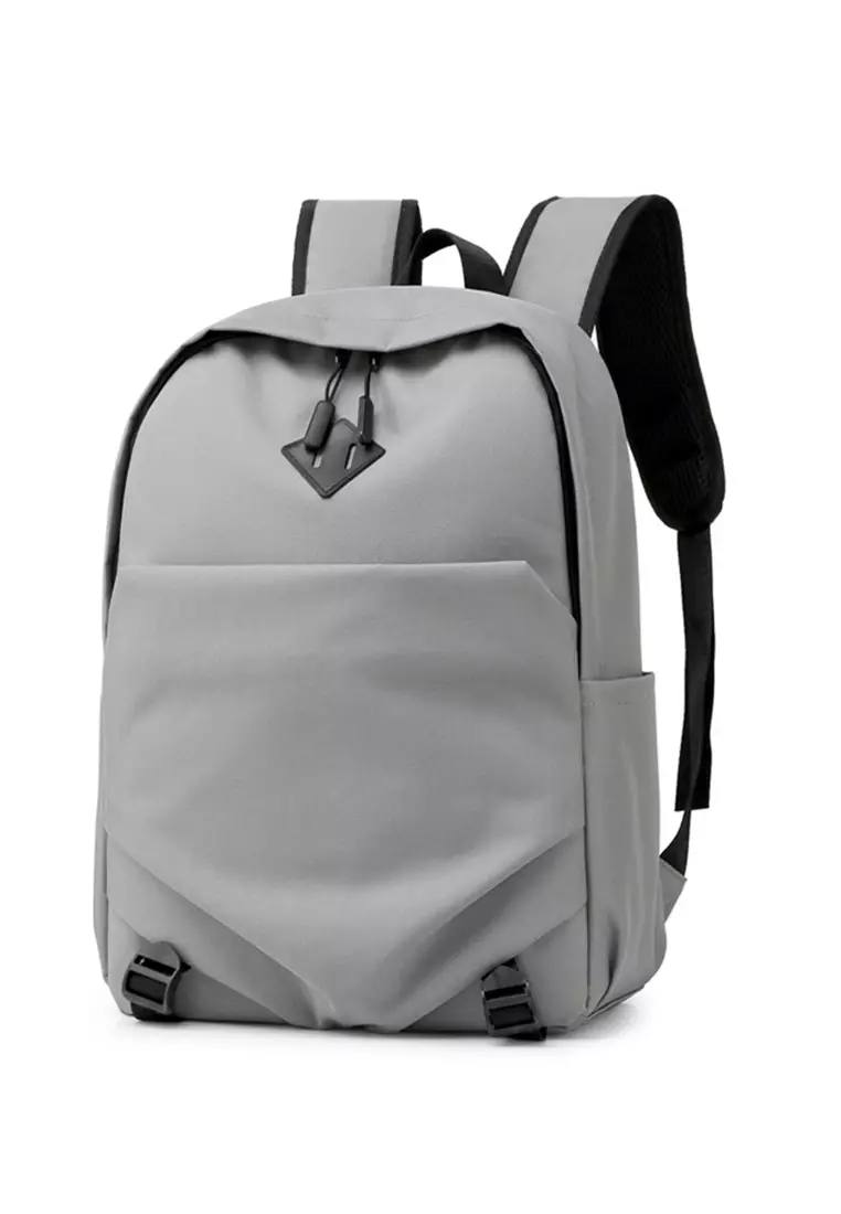 Lara Women's Waterproof Wear-resistant Shock-resistant Breathable Leisure Nylon Backpack - Grey