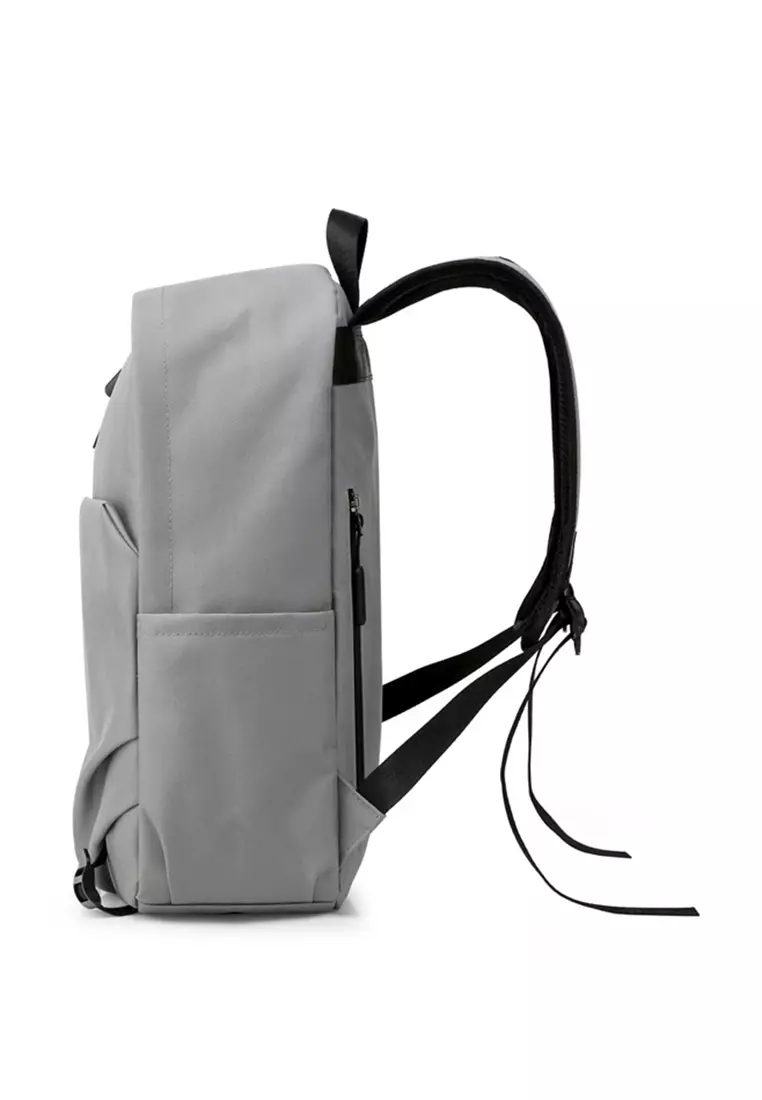 Lara Women's Waterproof Wear-resistant Shock-resistant Breathable Leisure Nylon Backpack - Grey