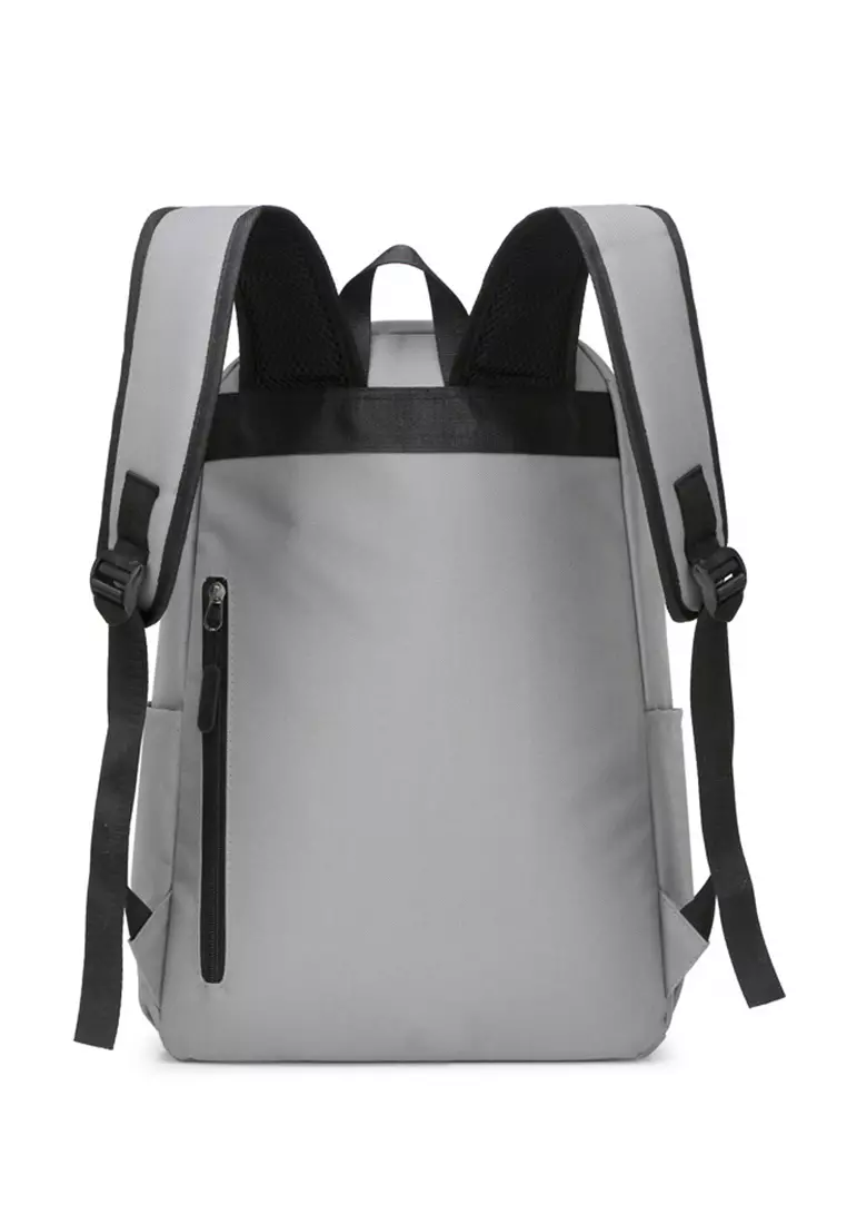 Lara Women's Waterproof Wear-resistant Shock-resistant Breathable Leisure Nylon Backpack - Grey