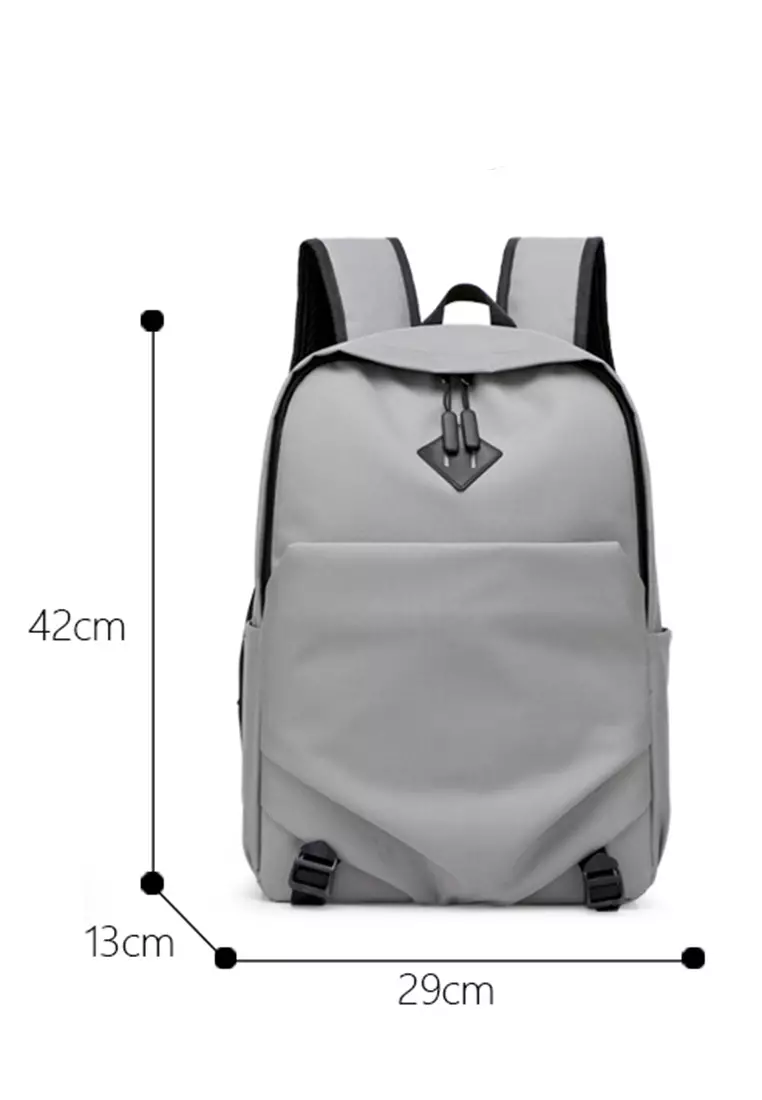 Lara Women's Waterproof Wear-resistant Shock-resistant Breathable Leisure Nylon Backpack - Grey