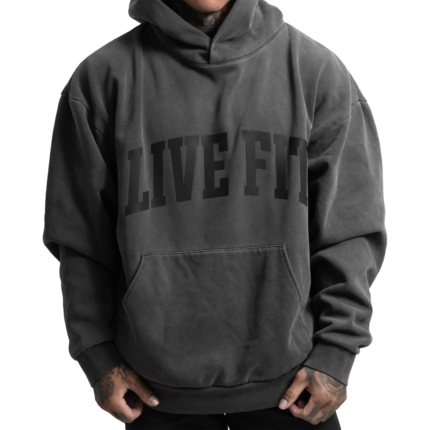 Letterman Premium Heavyweight Pullover - Concrete