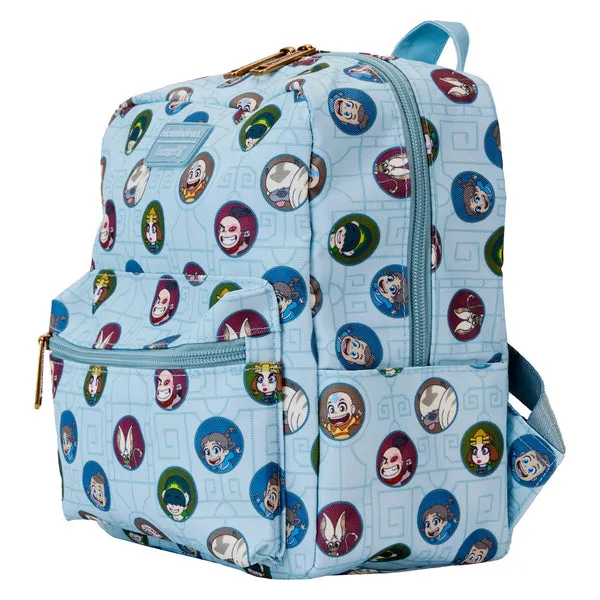 Loungefly x Nickelodeon Avatar: The Last Airbender AOP Nylon Square Mini Backpack