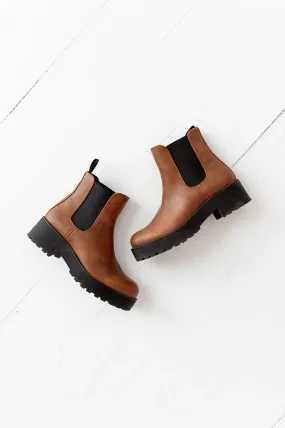 Maps Chunky Chelsea Boot in Cognac