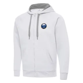 Men's Buffalo Sabres Antigua White Big & Tall Victory Full-Zip Hoodie