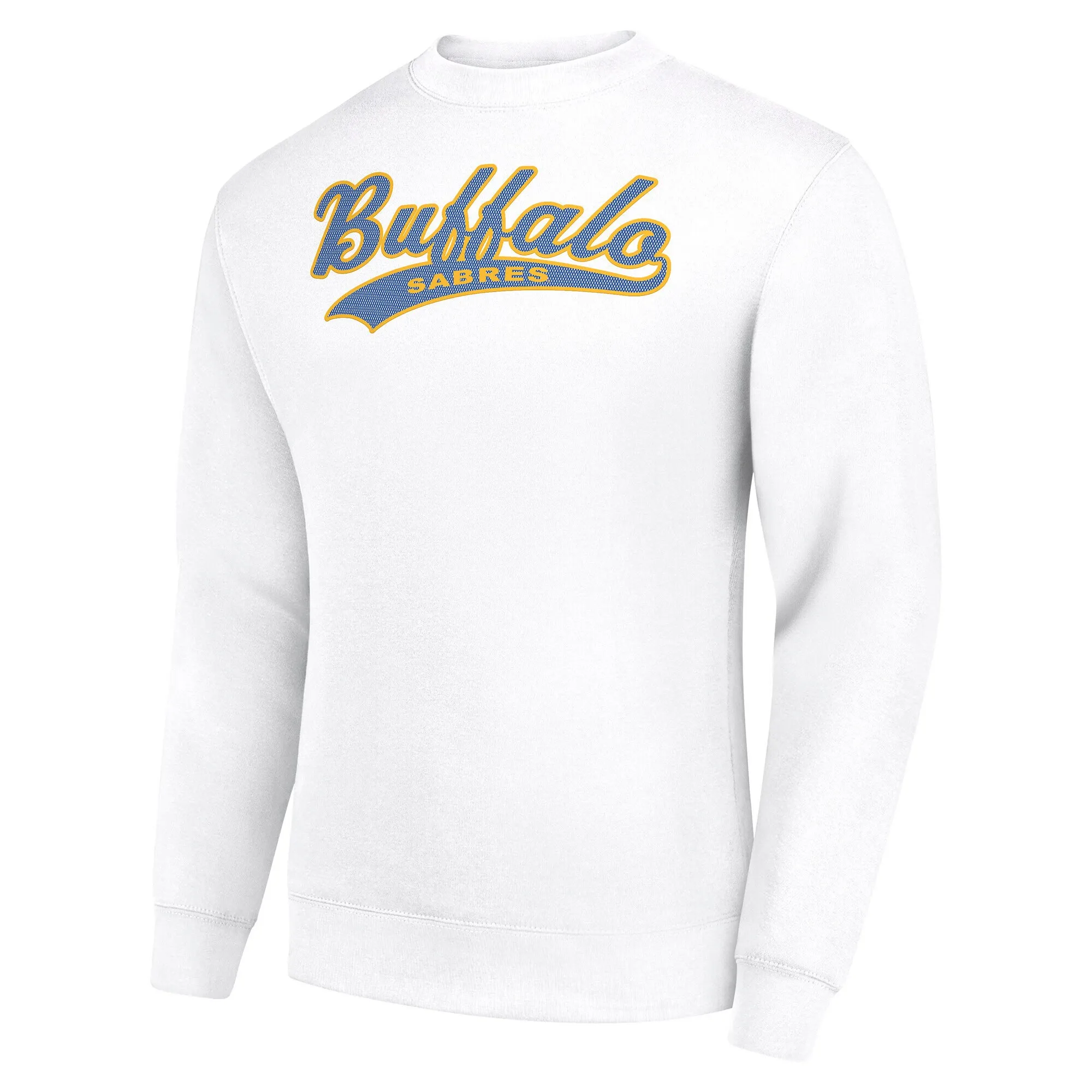 Men's Buffalo Sabres  Starter White Tailsweep City Pullover Sweatshirt