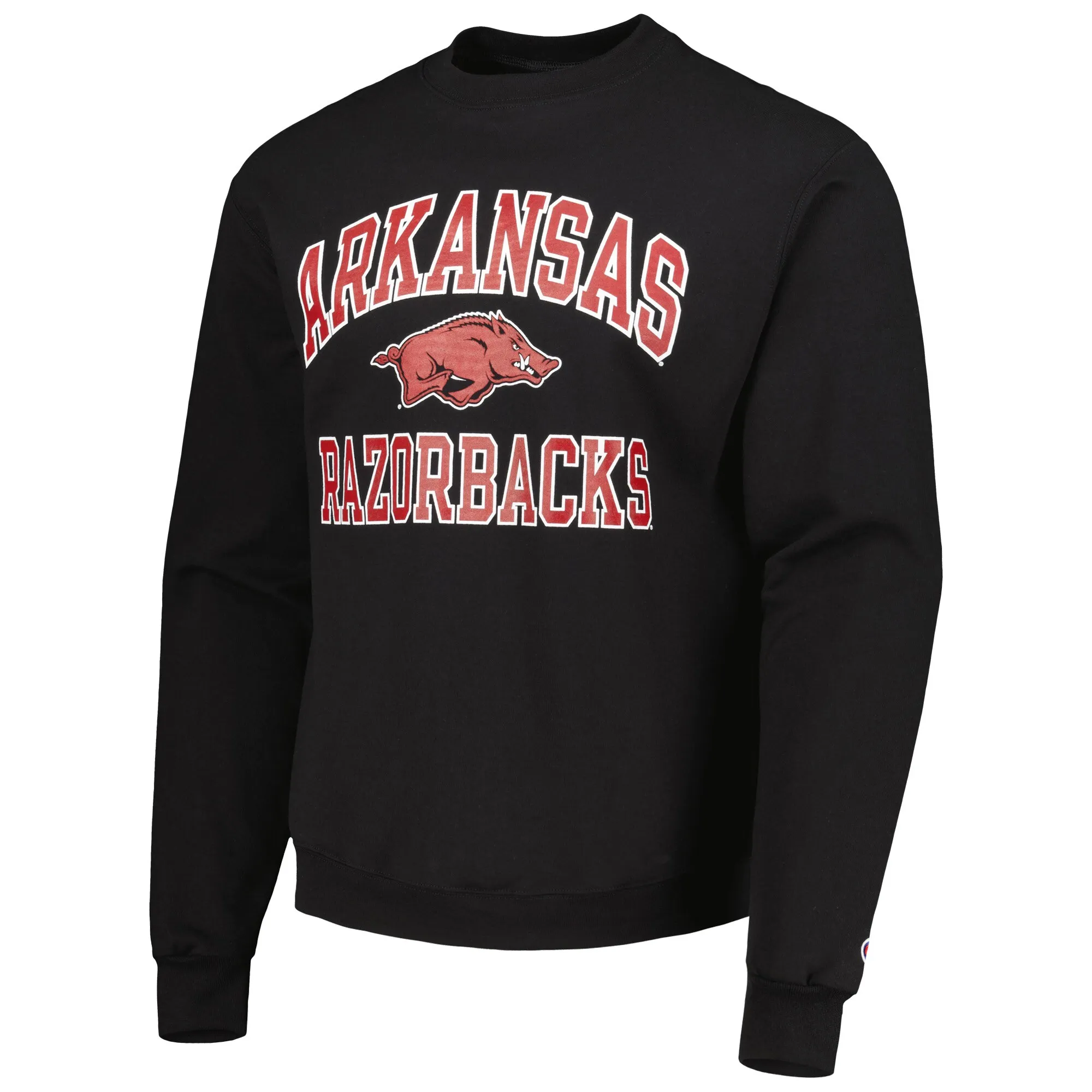 Men's Champion Black Arkansas Razorbacks High Motor Pullover Sweatshirt