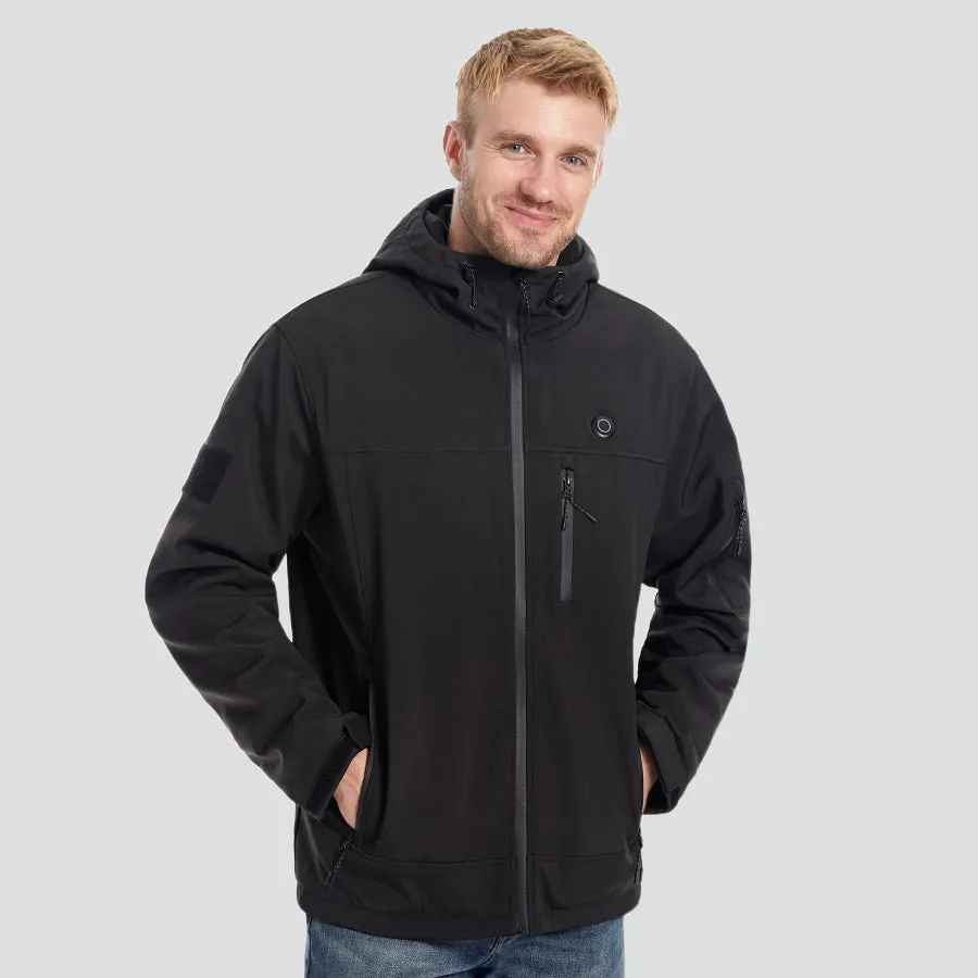 Men's Heated Softshell Jacket with 9 Heating Zones(Battery Not Included)