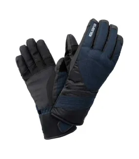 Mens richer logo ski gloves black/salute melange Iguana