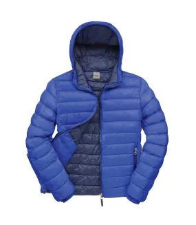 Mens snow bird padded jacket royal blue/navy Result Urban