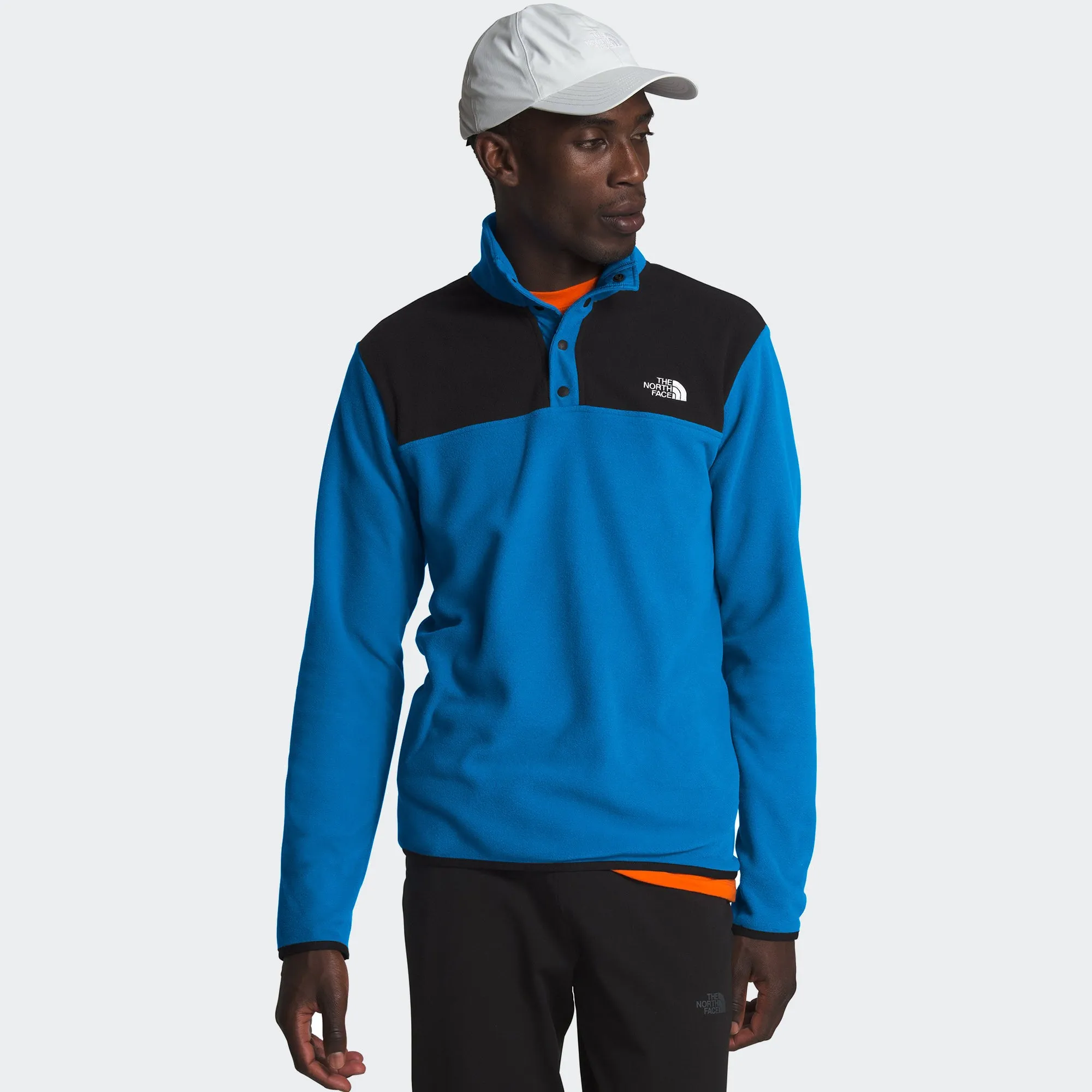 Men's The North Face TKA Glacier Snap-Neck Pullover Blue