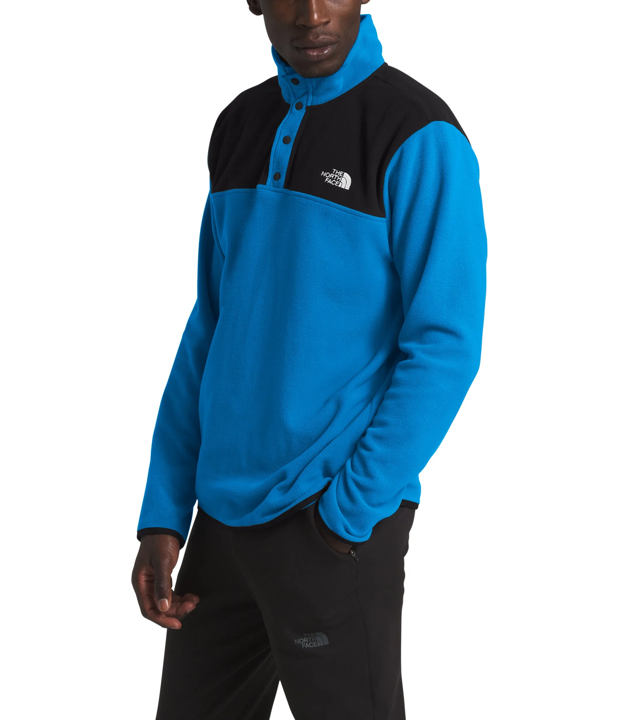 Men's The North Face TKA Glacier Snap-Neck Pullover Blue