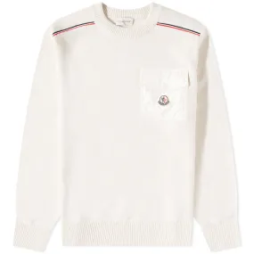 Moncler Maya Pocket Crew KnitWhite