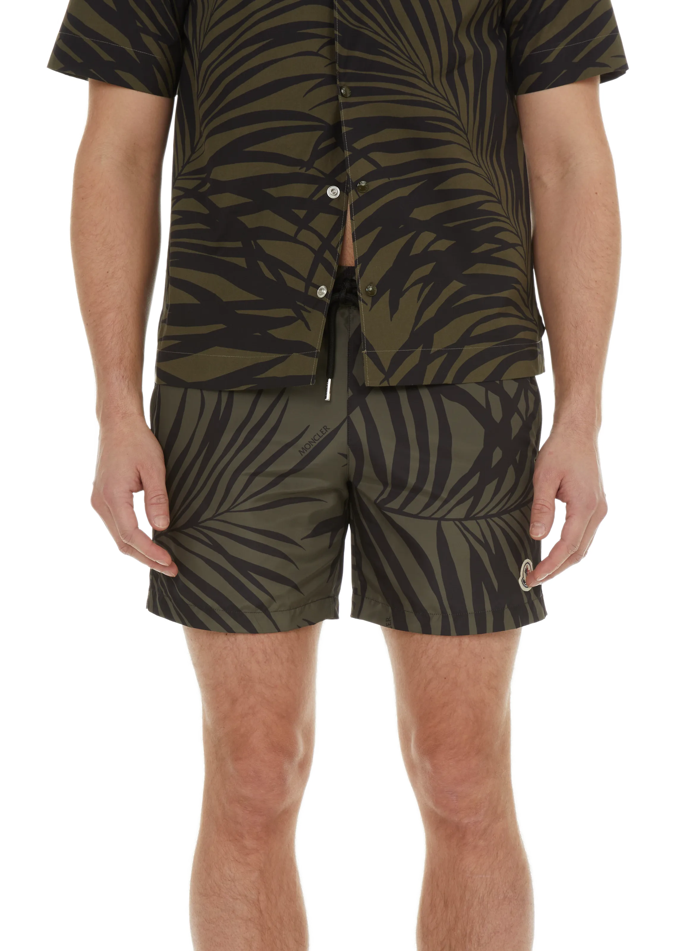 MONCLER  Printed swim shorts - Green