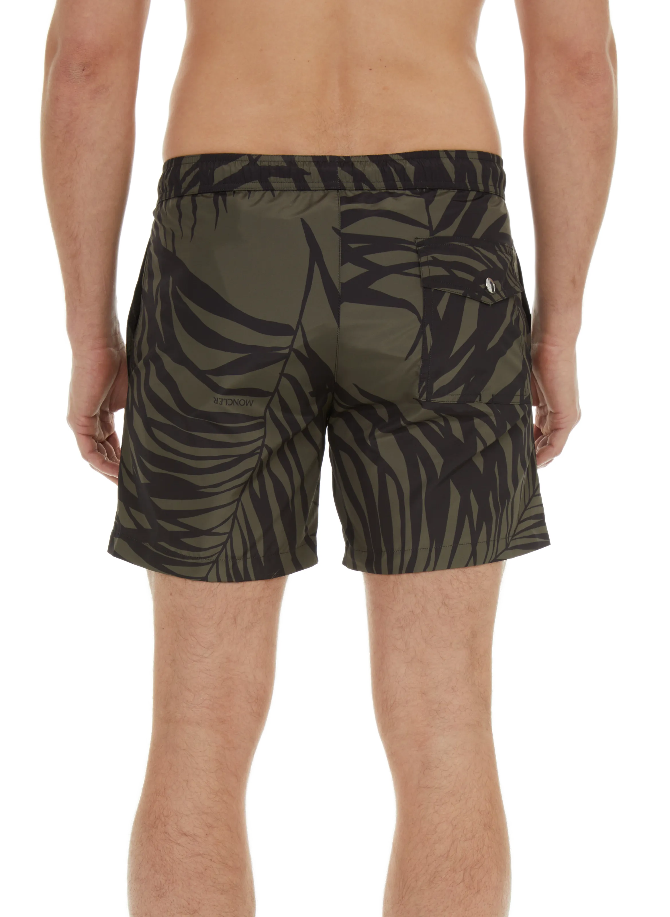 MONCLER  Printed swim shorts - Green