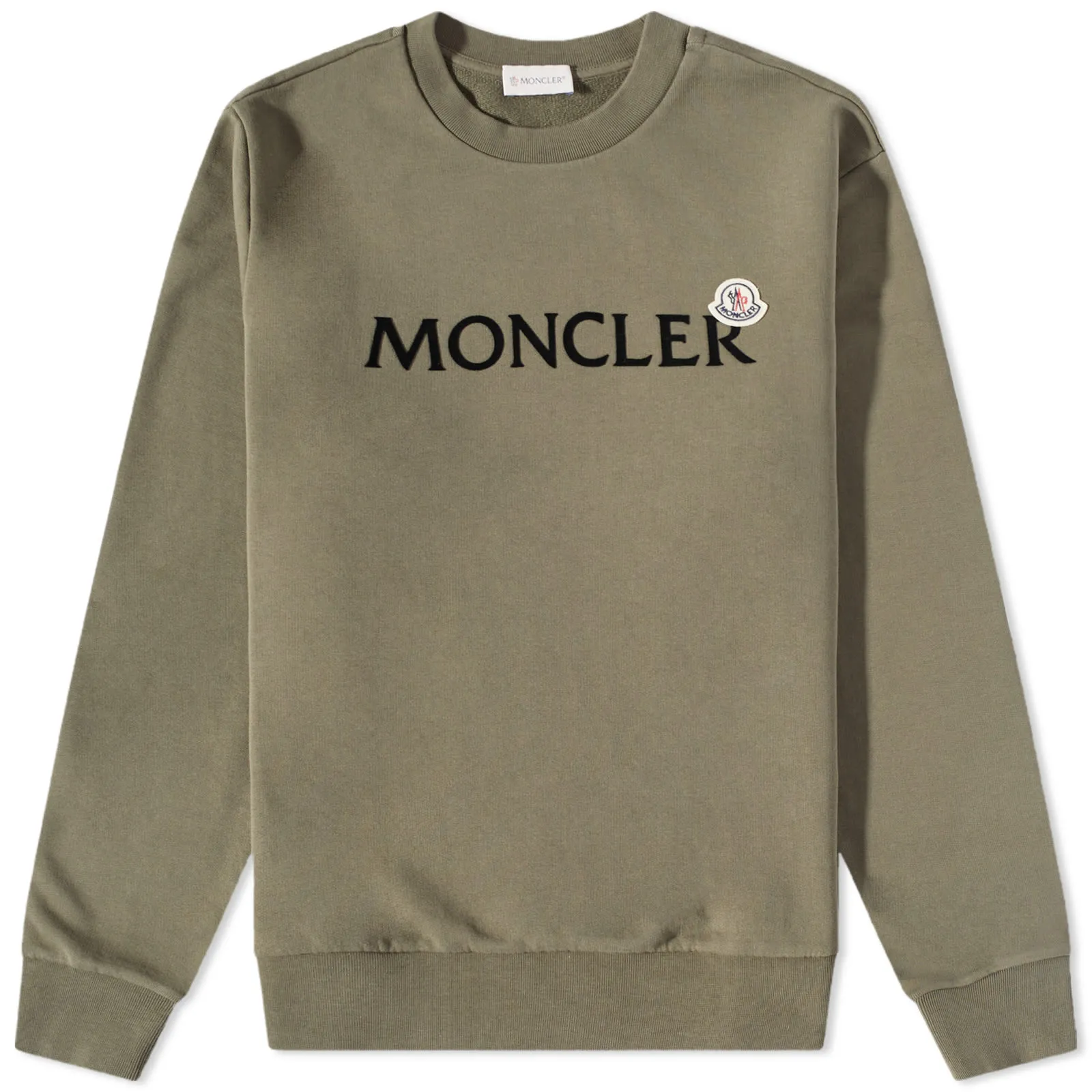 Moncler Trademark Logo Crew SweatKhaki