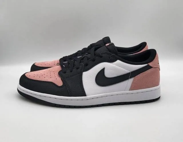 Nike air jordan 1 low og bleached coral 4-14 black white cz0790-061