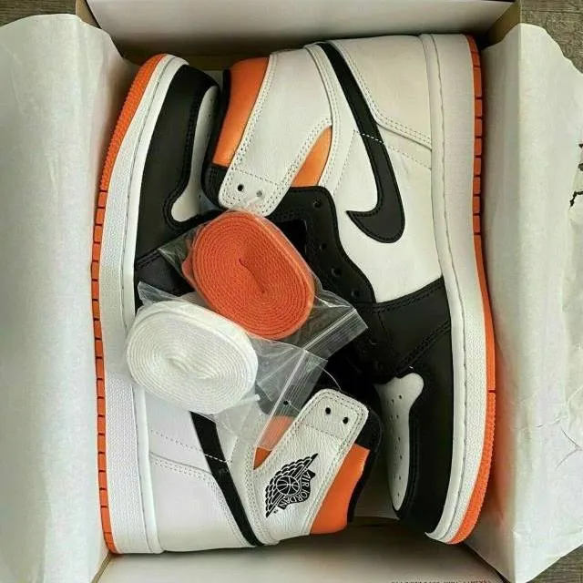 Nike air jordan 1 retro high og electro orange 4-14 white black 555088-180