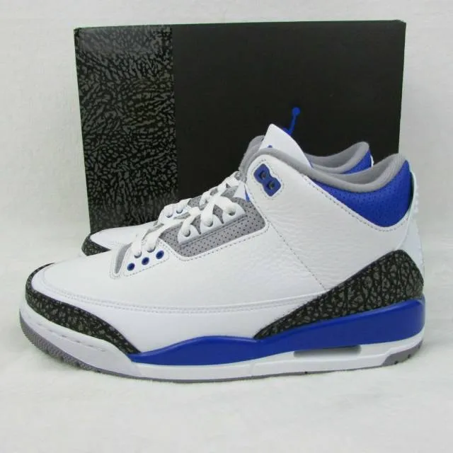 Nike air jordan 3 iii retro racer blue 4-15 white black cement grey ct8532-145