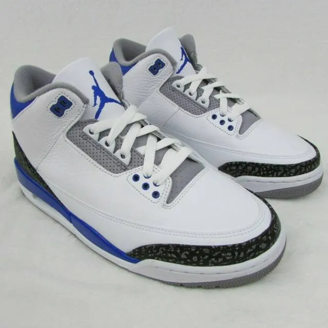 Nike air jordan 3 iii retro racer blue 4-15 white black cement grey ct8532-145