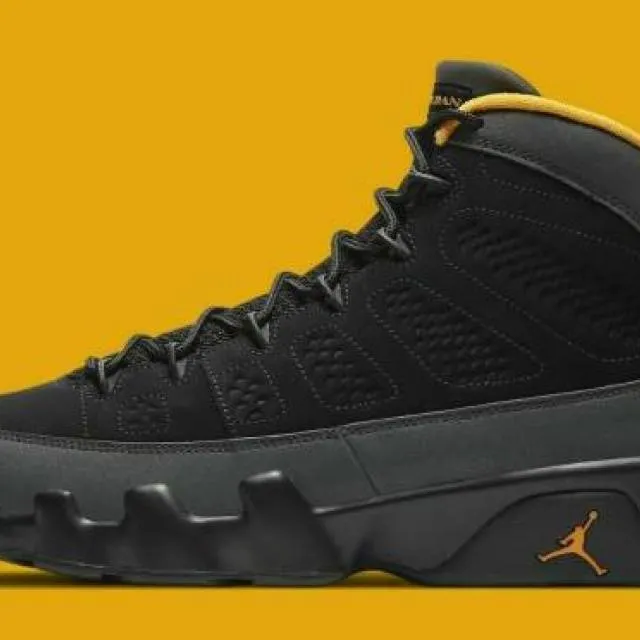 Nike air jordan 9 ix retro university gold black charcoal ct8019-070