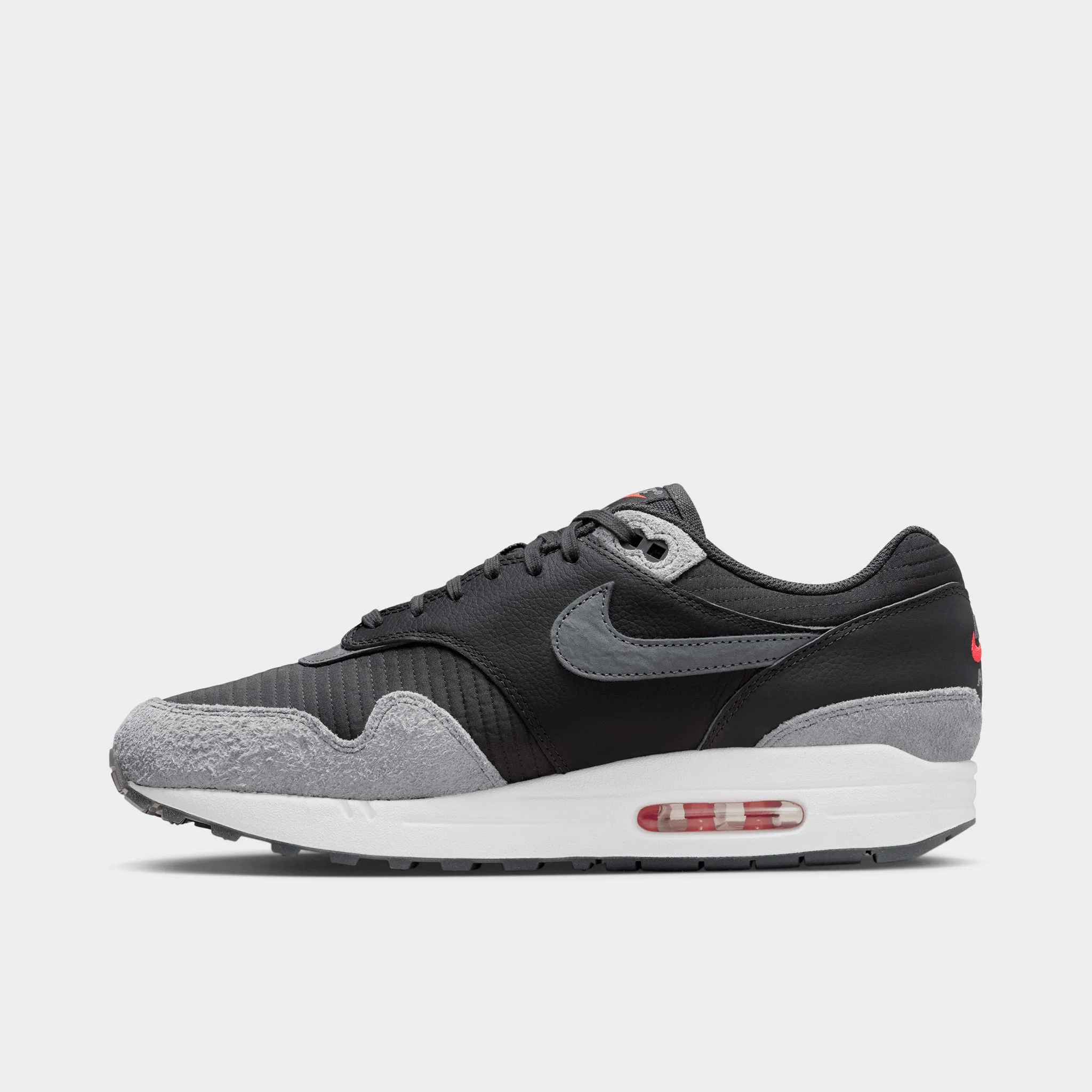 Nike Air Max 1 Premium Dark Smoke Grey / Dark Smoke Grey - Flash Crimson