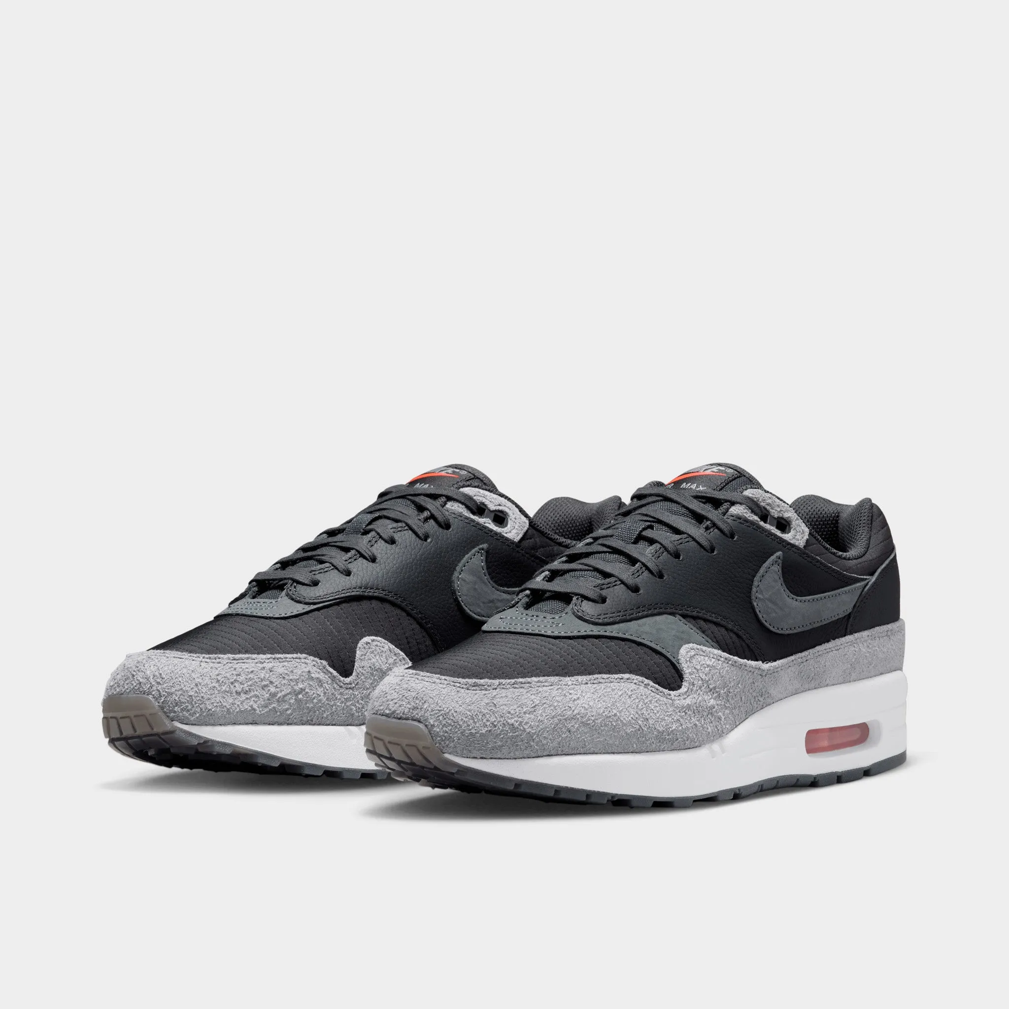 Nike Air Max 1 Premium Dark Smoke Grey / Dark Smoke Grey - Flash Crimson