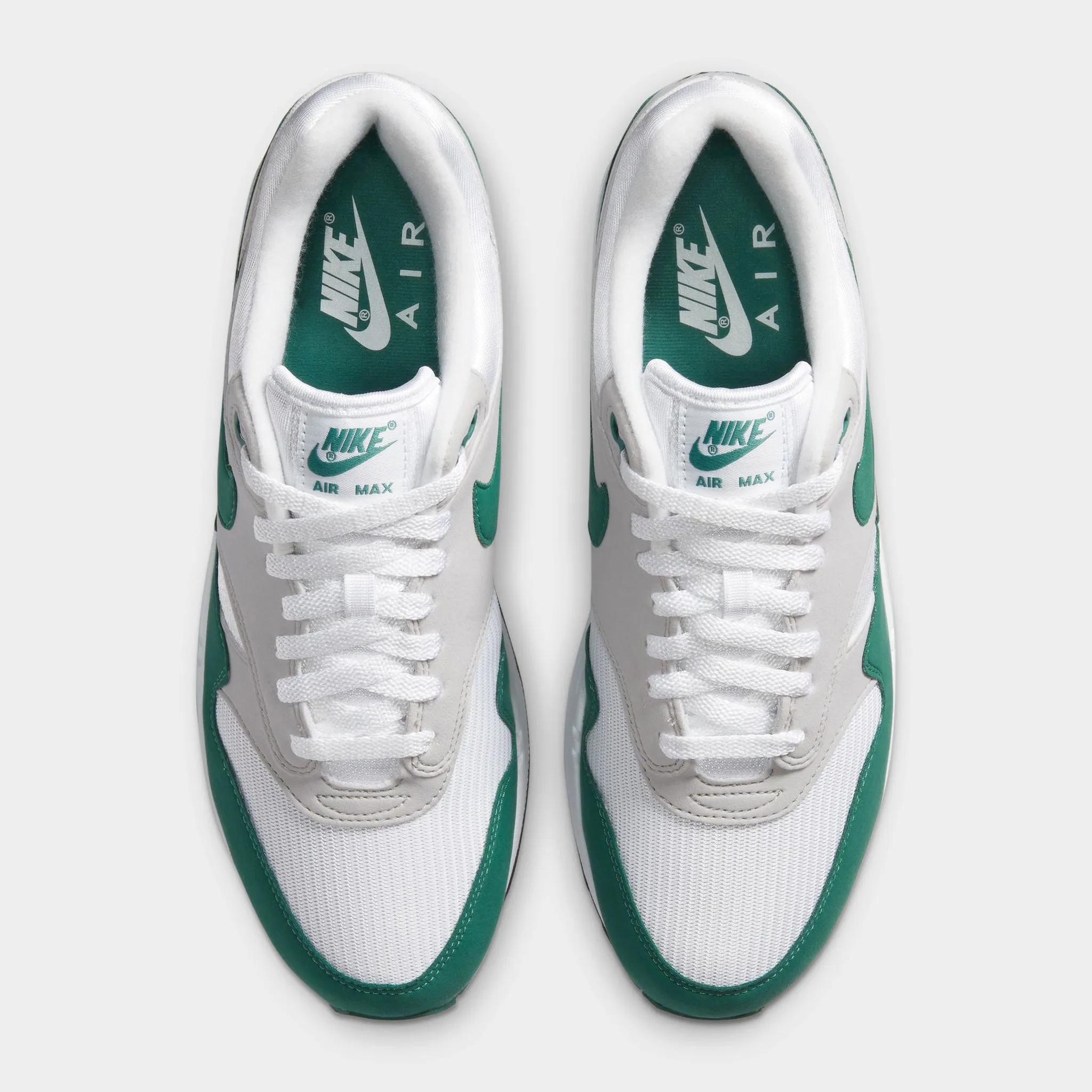 Nike Air Max 1 White / Evergreen Aura - Neutral Grey