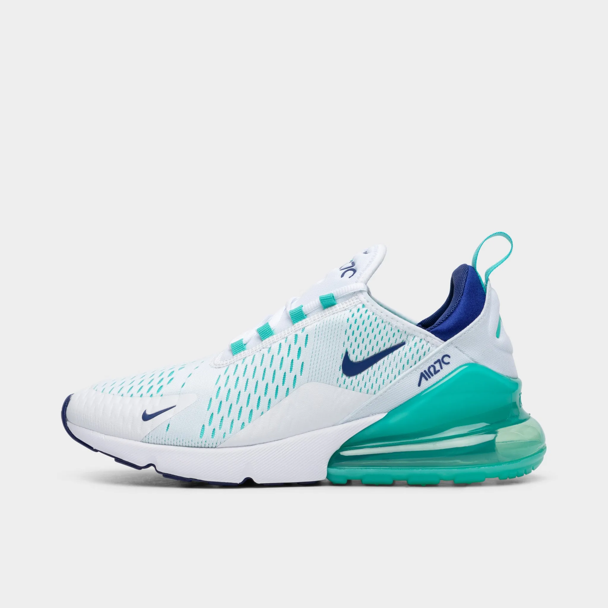 Nike Air Max 270 White / Hyper Jade - Deep Royal Blue