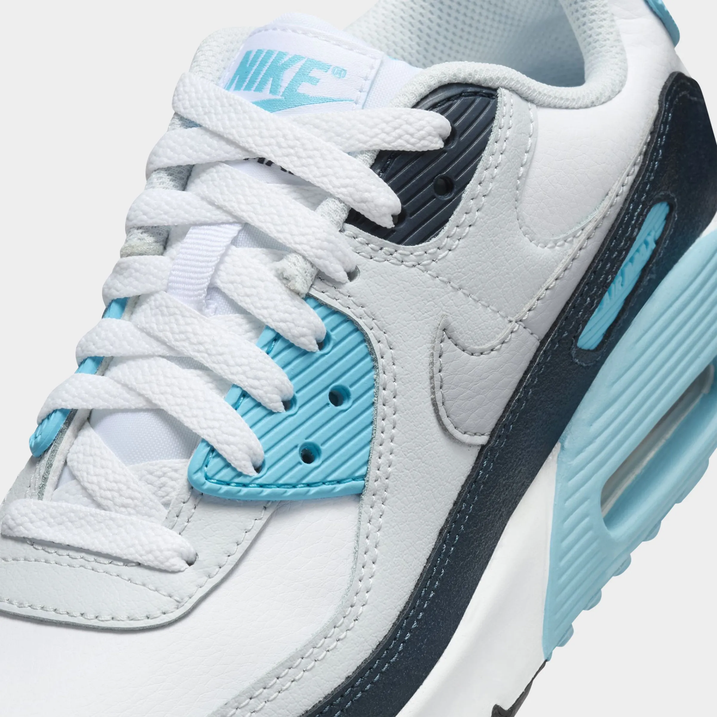 Nike Air Max 90 GS White / Wolf Grey - Baltic Blue