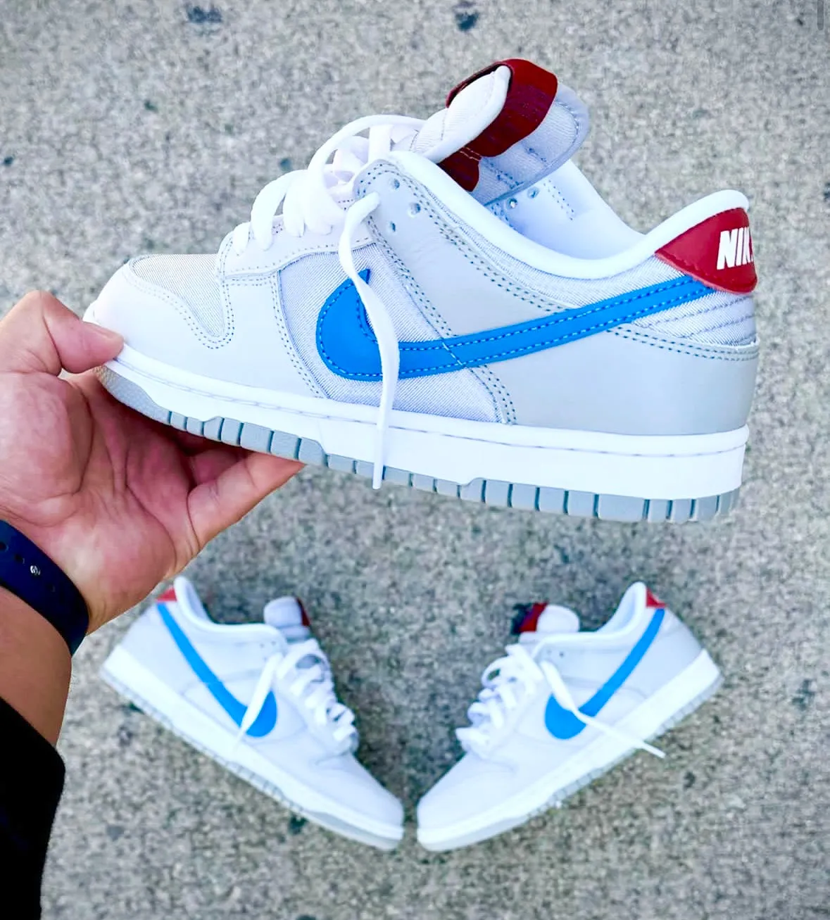 NIKE DUNK LOW GREY ROYAL RED