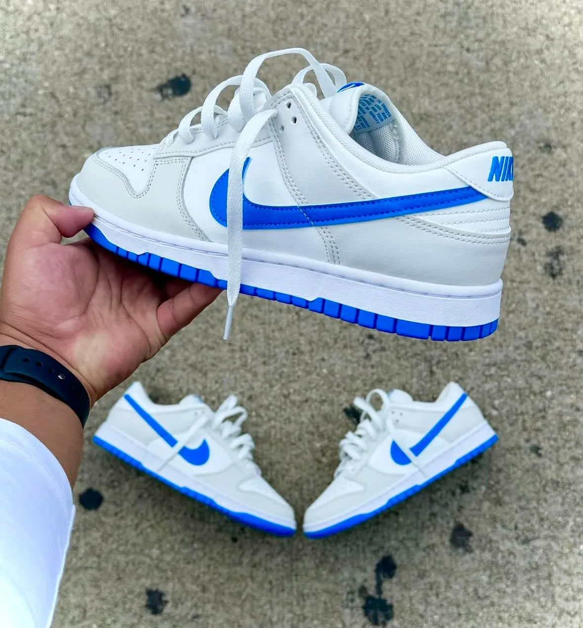 NIKE DUNK LOW WHITE GREY ICE BLUE