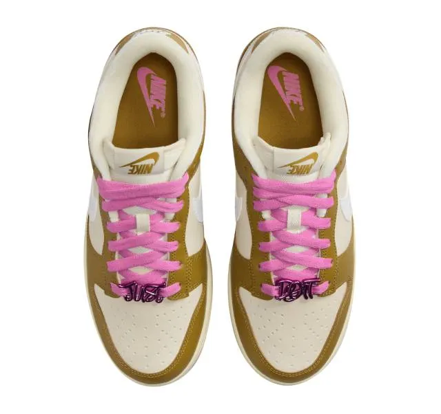 Nike Dunk Low WMNS Just Do It Bronzine Playful Pink