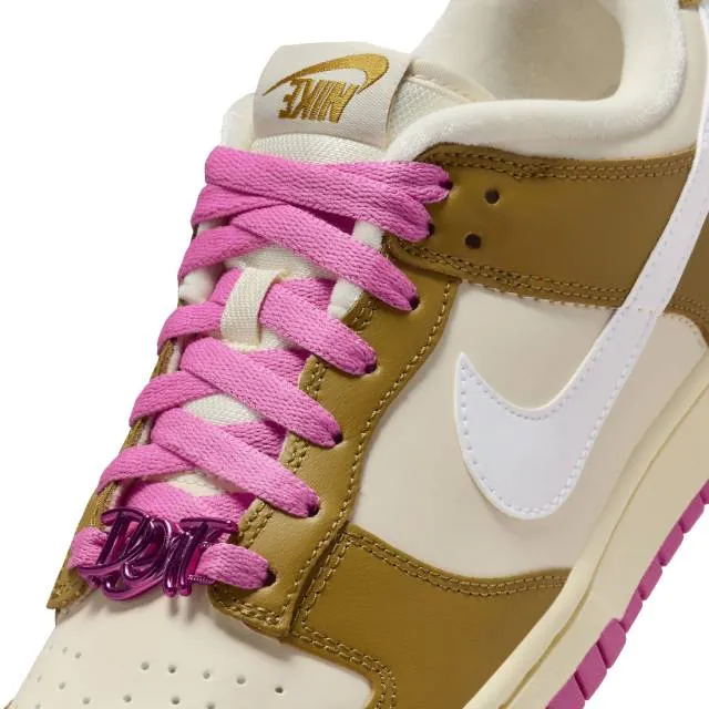 Nike Dunk Low WMNS Just Do It Bronzine Playful Pink