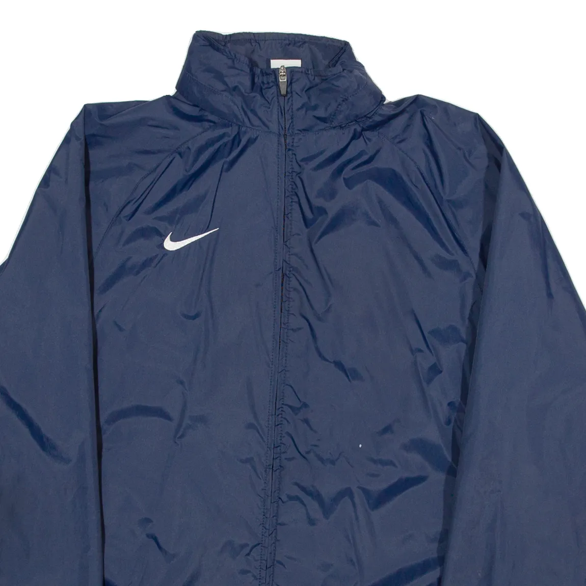 NIKE Mesh Lined Mens Rain Jacket Blue Nylon L