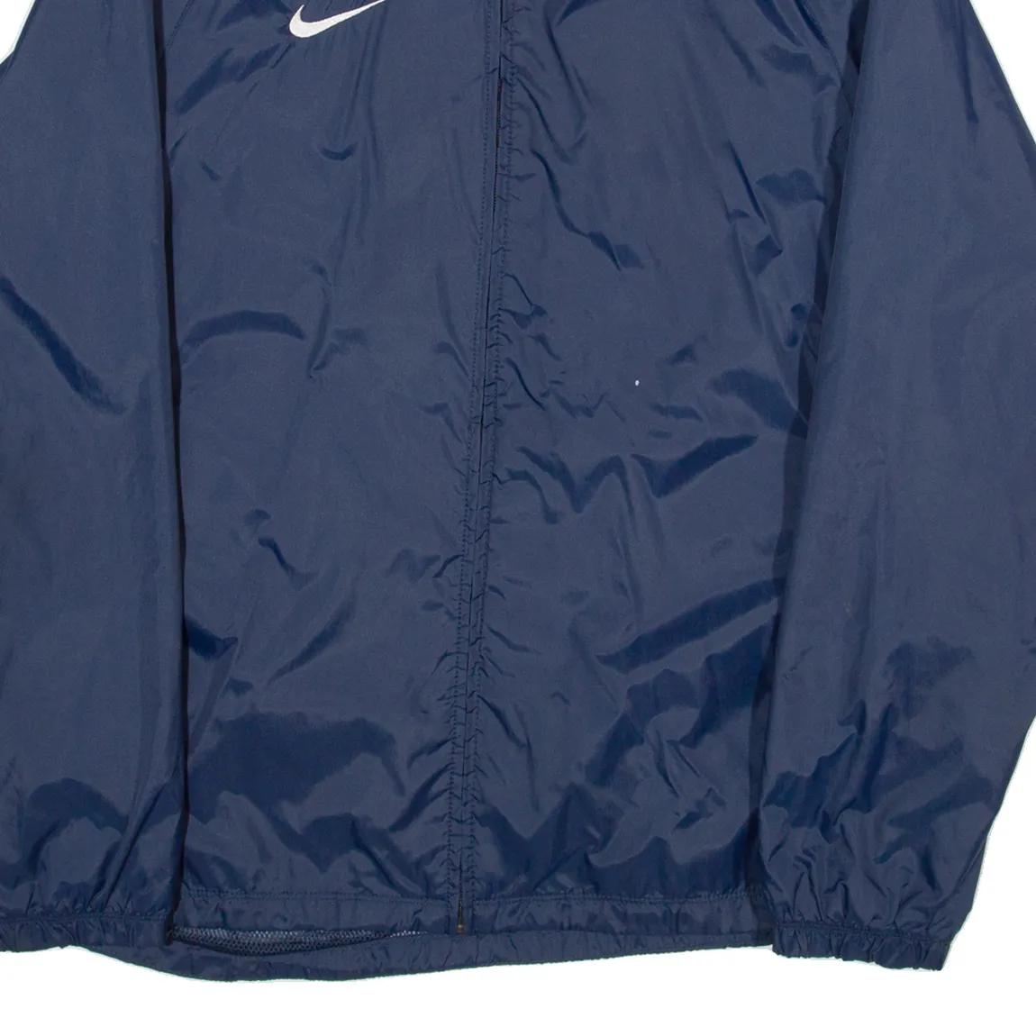 NIKE Mesh Lined Mens Rain Jacket Blue Nylon L