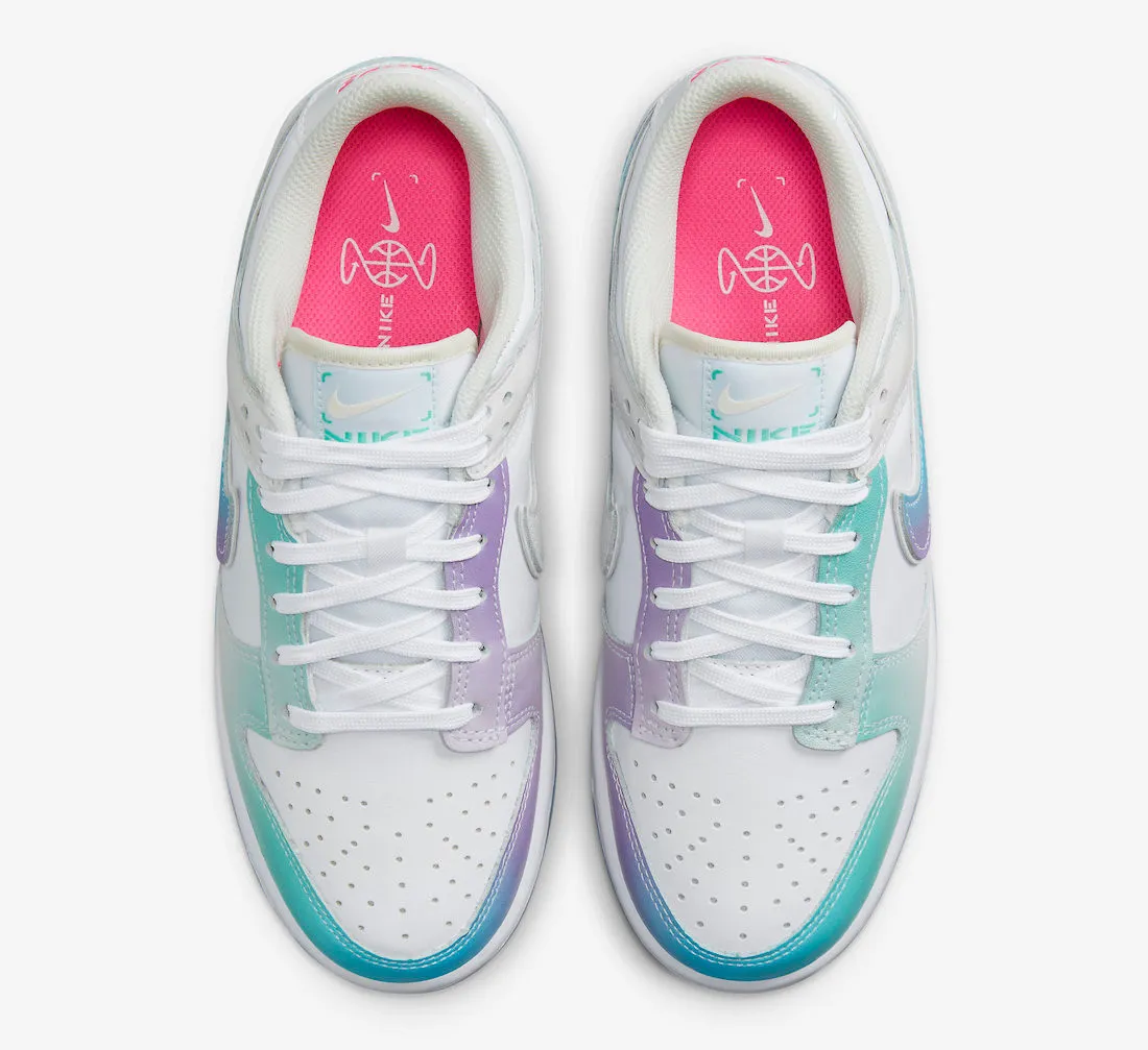 Nike SB Dunk Low Unlock Your Space White Multi-Color Ice Blue FJ7743-194