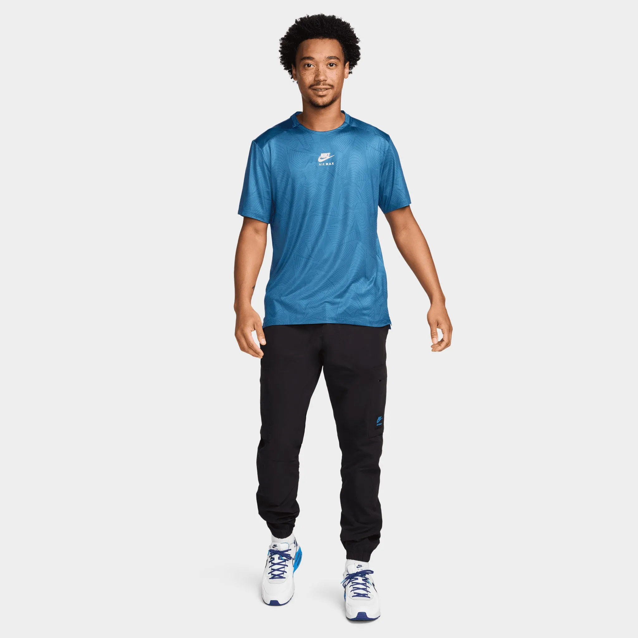 Nike Sportswear Air Max All-over Print Dri-FIT T-shirt Court Blue / White