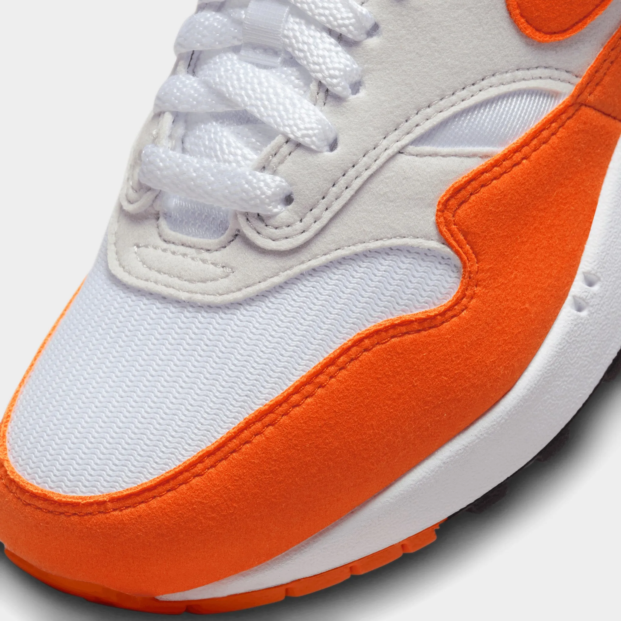 Nike Women's Air Max 1 Neutral Grey / Safety Orange - White