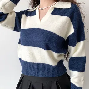 Old Money Striped Pullover