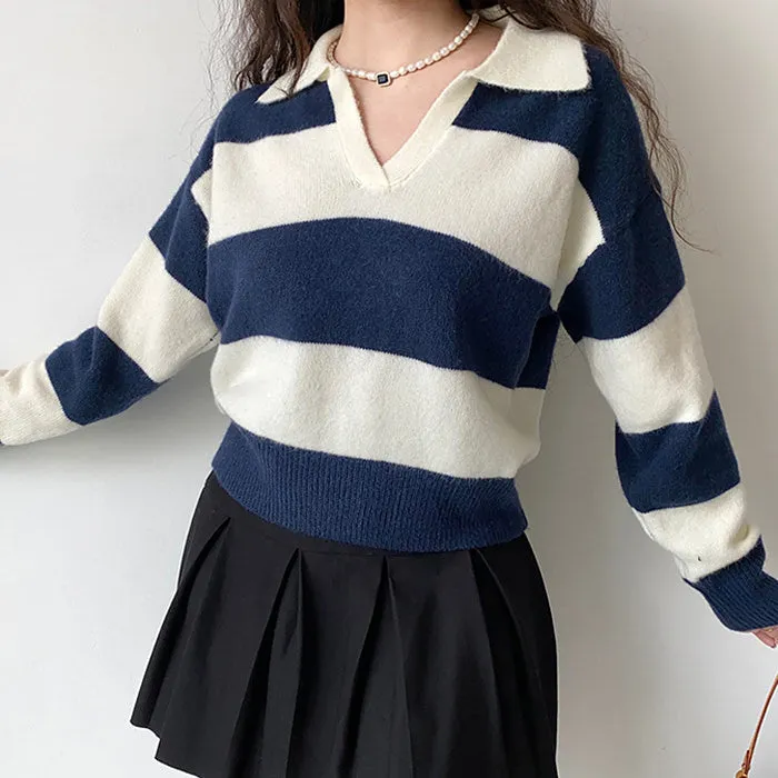 Old Money Striped Pullover